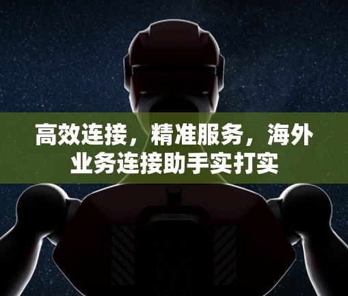 高效连接，精准服务，海外业务连接助手实打实