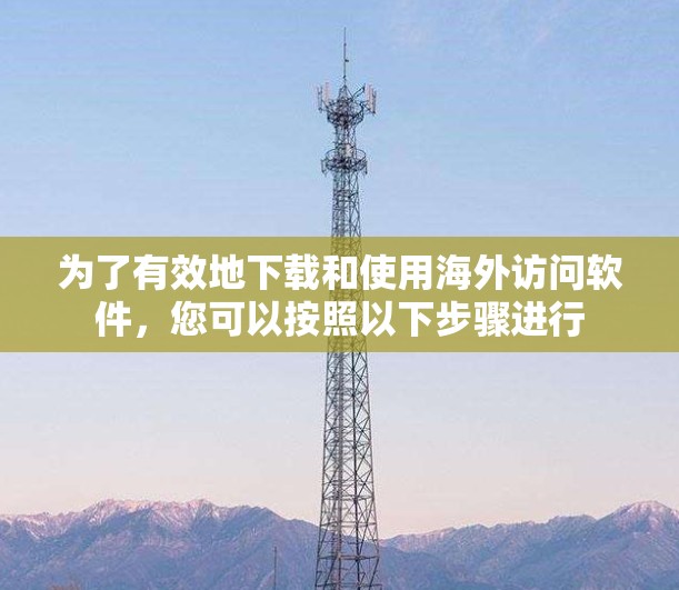 为了有效地下载和使用海外访问软件，您可以按照以下步骤进行
