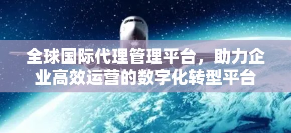 全球国际代理管理平台,助力企业高效运营的数字化转型平台 全球国际代理管理平台,助力企业高效运营的数字化转型平台
