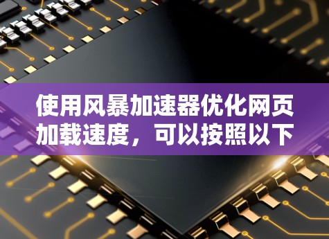 使用风暴加速器优化网页加载速度，可以按照以下步骤进行