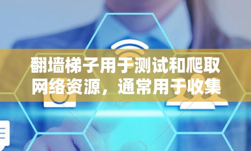 翻墙梯子用于测试和爬取网络资源，通常用于收集网站的资源、流量数据、crawl记录等。以下是一个基本的步骤指南，帮助您进行网络爬行测试